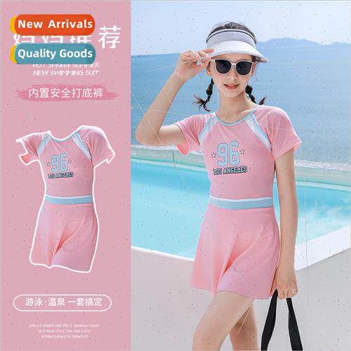 Childrens swimsus  girls 2023 new quick-drying wh bra pads o