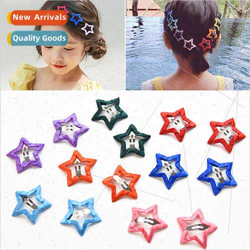 Children hair accessories ltle girl colorful pentagram hair