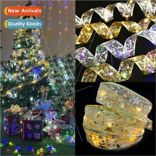 LED bouquet gift box Christmas ribbon lights colorful lights