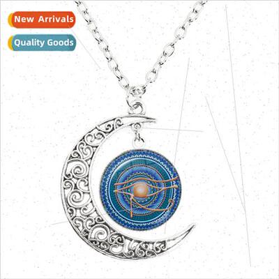 New Even Eye Pattern Release Fah Blue Eye Necklace Round Gla