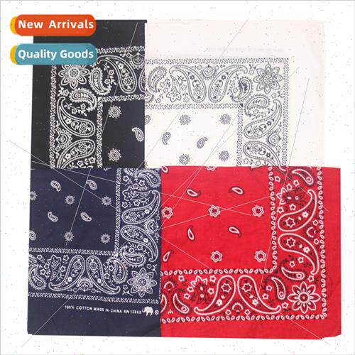 Cotton square scarf wrap turban single-color cashew Korea Ja
