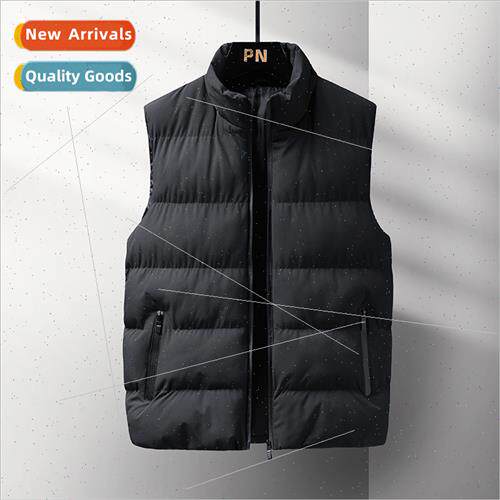 2023 fall winter new men cotton vest jacket shoulder thicken