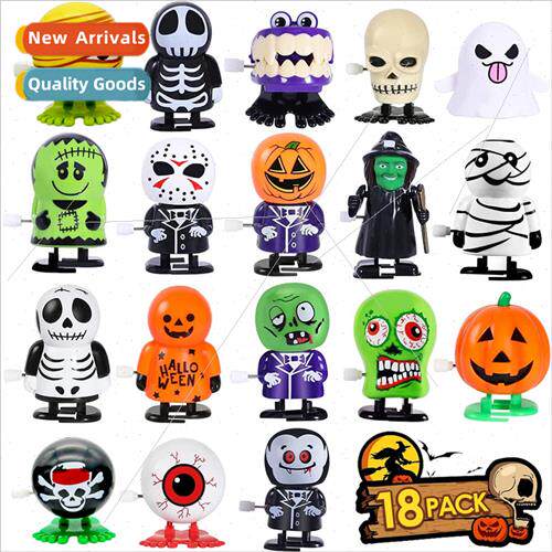 18 Halloween s Clockwork Wind-up wh Eyes Jumping Ghost Teeth