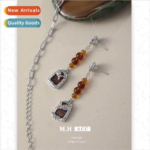Green dragon plate texture earrings female beaded Spice Girl