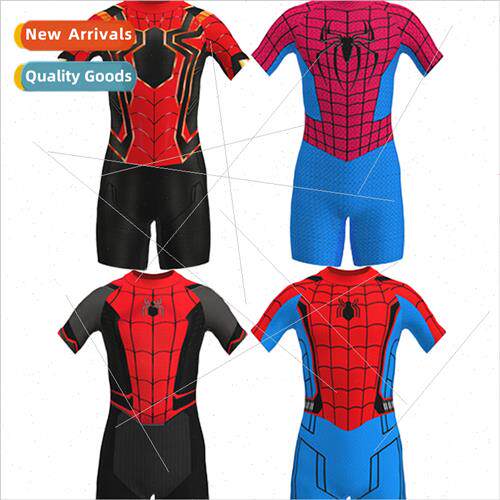 Childrens swimsus boys one-piece Iron Man Spider-Man swimsu
