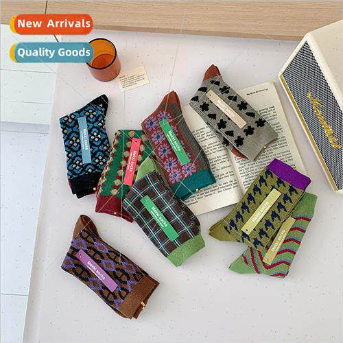Korea Dongdaemun fall new personaly niche retro floral doubl