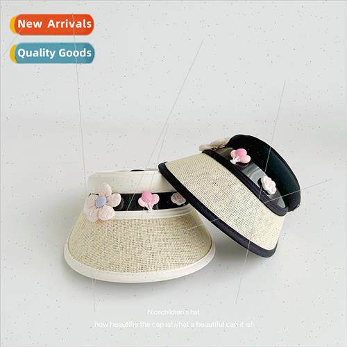 Summer children sunscreen hollow top hat men girls sun hat b