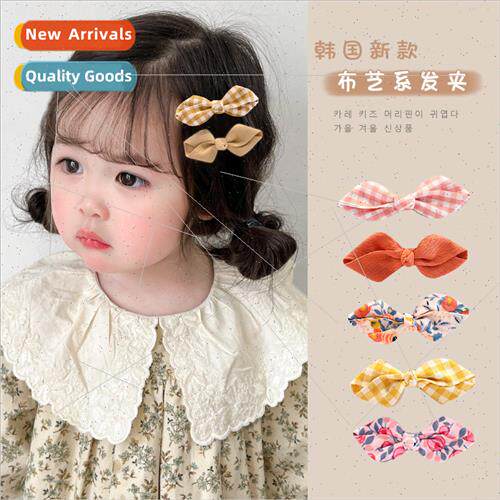 Korea children hair clips bow headdress baby side broken hai
