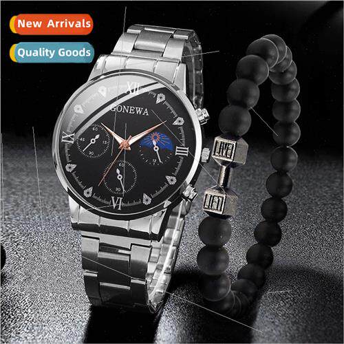 Korea  fashion classic disc quartz watch business casual men