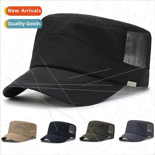 Flat top hat men mesh hat outdoor quick-drying summer new ha