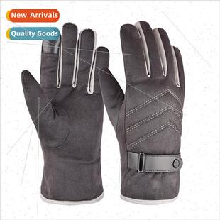 and warm riding outdoor winter fall mens gloves suede New