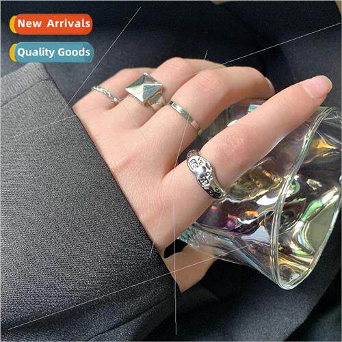 Retro minimalist ins niche nd hip-hop punk ring Korea finger
