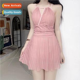 piece swimsu female Hot conservative one skirt belly springs