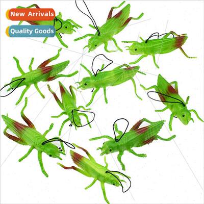TPR soft rubber grasshopper insect toy model prank scare spo