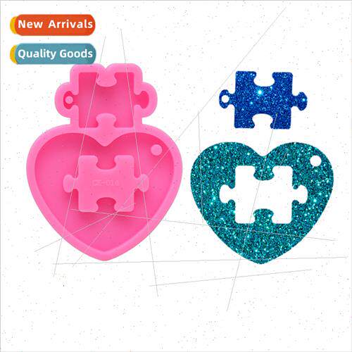 Crystal Drip Mould Ribbon Love Mirror Keychain licone Mould