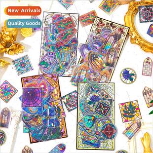 pet sticker ins window girls dreamy art vintage Flower pack