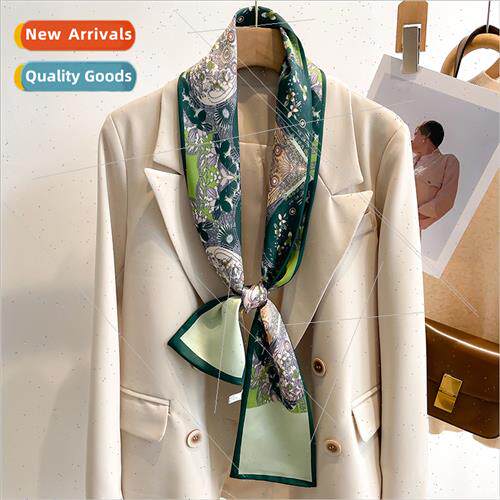 Spring Autumn thin narrow long silk scarf female Korea  summ