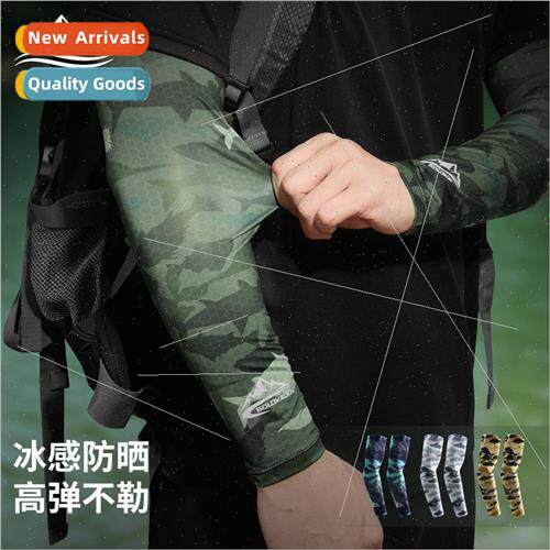 Summer new outdoor fishing sunscreen sleeve set men ice silk