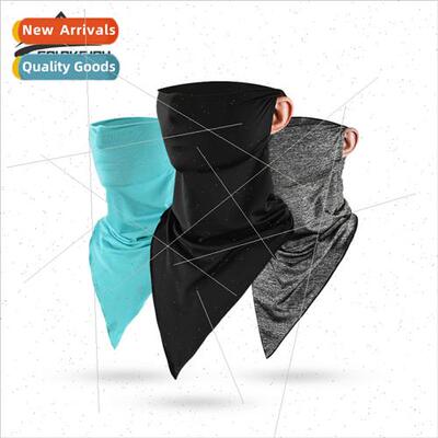 Summer ice silk triangle scarf sunscreen mask men and women