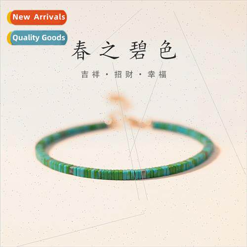 Exmely Fine Turquoise Bracelet Women che Vintage Square Turq