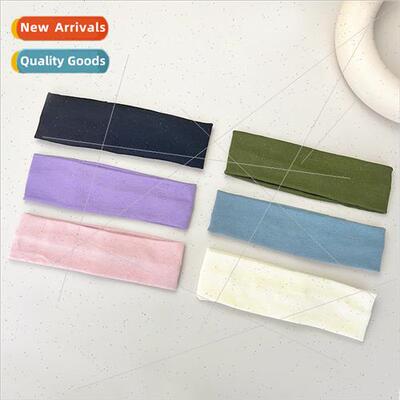 6cm wide narrow edge solid colour knted hair belastic hair t