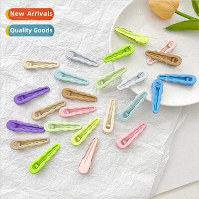 Candy-coloured hollow wave hair clip sweet girl cute duckbil