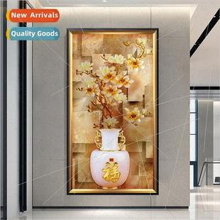 living jad modern Chinese new room Diamond vertical painting