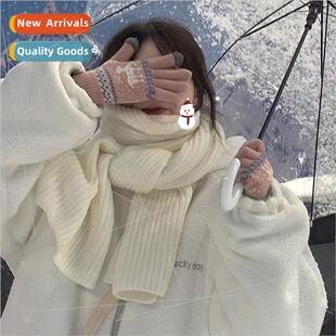 whe Korean book winter female scarf milk wind ins red ttle