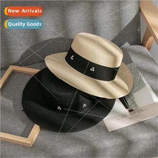 diamonds travel straw brim wide top flat outing Summer