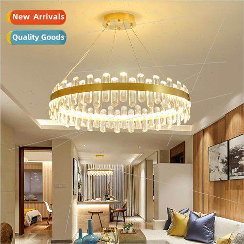 -modern light luxury chandelier crystal lamp villa upscale l