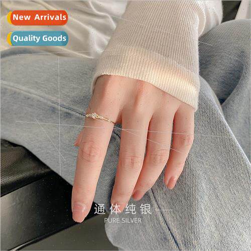 s925 silver Korea 7 diamonds ring 14K fashion hipster closed