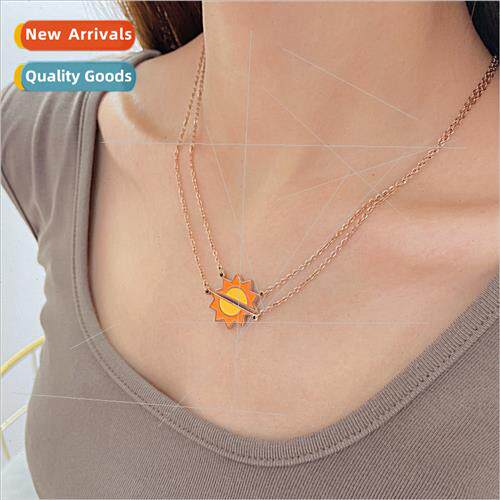 Europe Fashion Sun Tanium Steel Pendant che Double Layer Sta