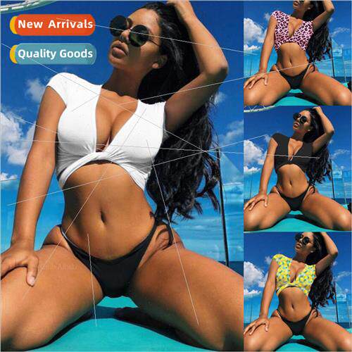 4 ColorsEuropeNew Bikini Sport Aquatic Womens Spl Two Piece