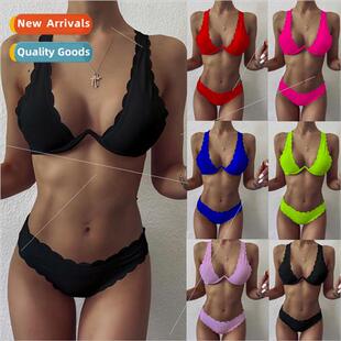 Sexy Biki Womens Spl Flower Cut Support Steel Swimsu Color