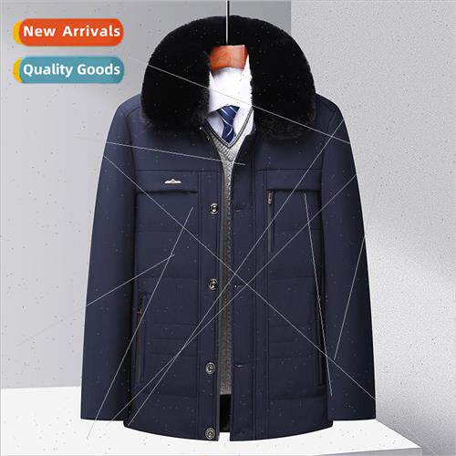 Middle-aged elderly men winter dad cotton clothing padded th