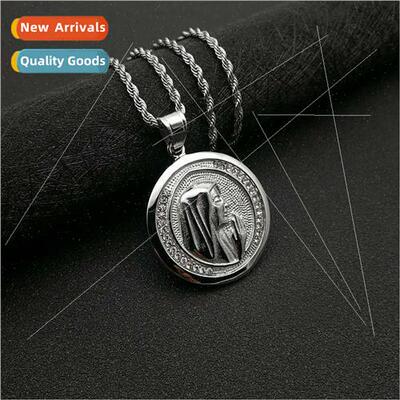 Fashion Men Diamonds Maria Pendant Necklace