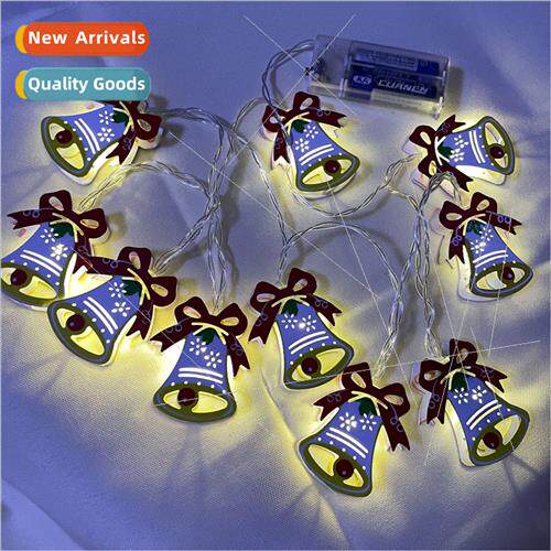 New led Christmas holiday decoration string lights iron bell