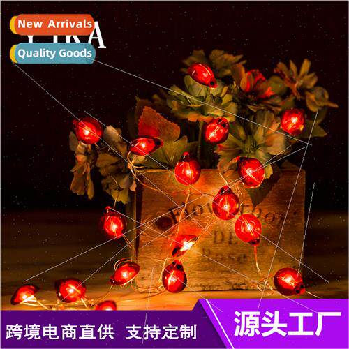Spring series ladybug modeling led copper wire light string图片
