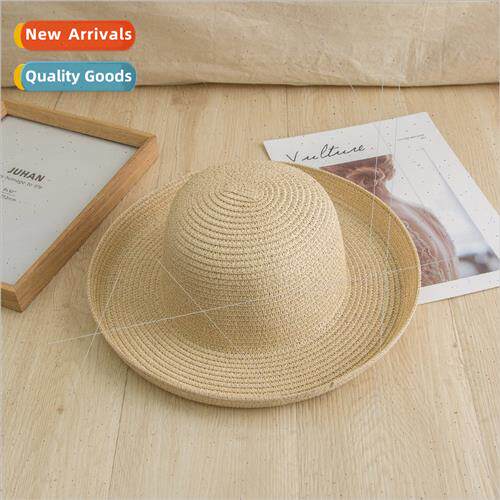 Korea  women straw hat rolled cap personalized women fashion