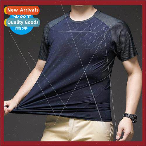 Summer ice silk quick-drying tops men outdoor sports casual