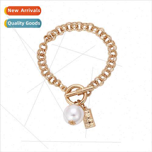 New mple Creative Trend Hip Hop Chain Bracelet Fashion Pearl