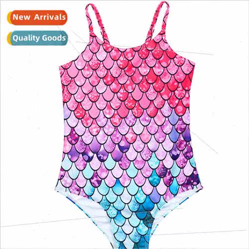 Childrens mermaid cos swimsu girls one-piece swimsu girls ha