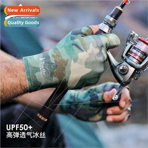 Summer Outdoor Fishing Gloves Mens Ice lk Sunscreen Breathab