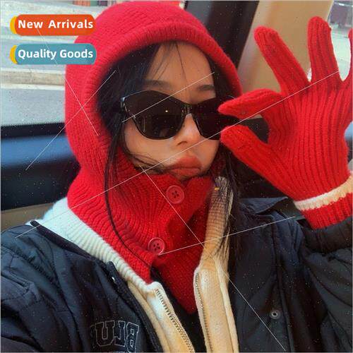 Korea ins show face small set head cap female winter hat war