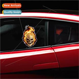Sticker Skull Fire Death Car Reflective Punisher Flame