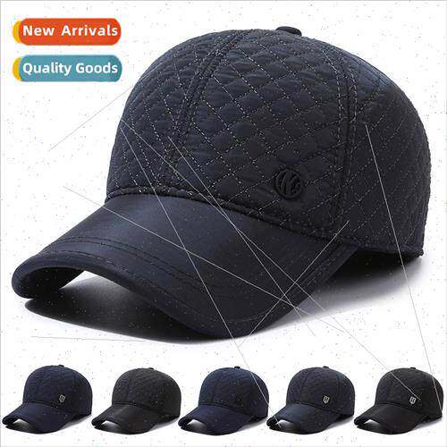 Middle-aged elderly hat men baseball cap dad cap winter warm