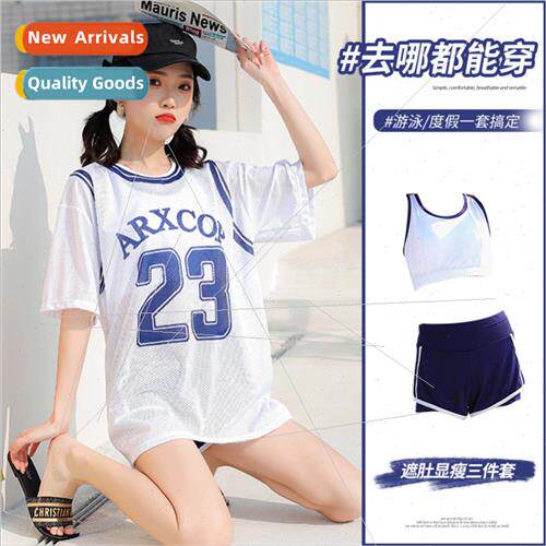 Spl Swimsu Women Korea Sports Model Conservative Flat Pants