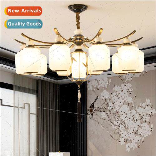 Full copper chandelier new chinese modern simple living room