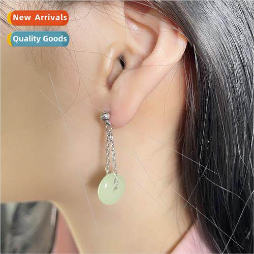 Peaceful buckle earrings di court earrings long tassel earri