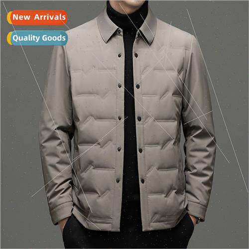 Whe goose down down jacket men light  winter business casual